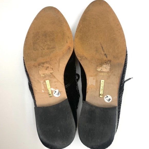 LOUISE ET CIE -‘Adwin' Black Patent Leather Almond Toe oxfords. Size 7.5 US - Picture 3 of 10
